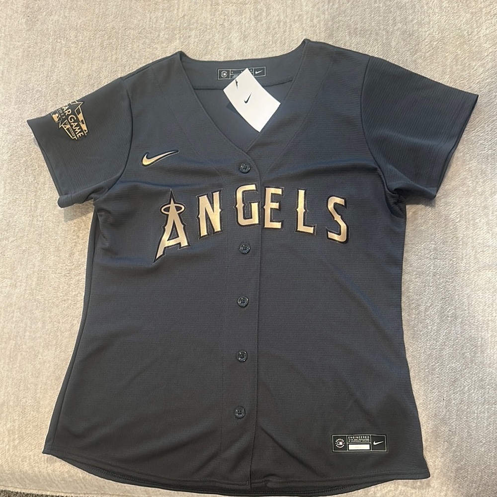 NIKE 2022 “All Stars” Angels Dark Gray Jersey with Gold Details
